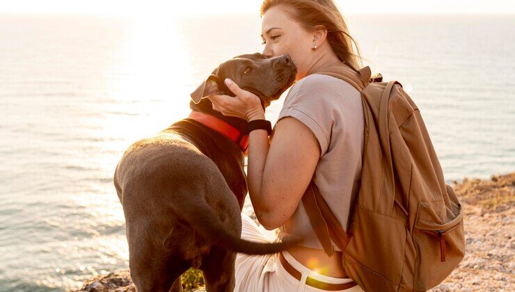 Annie Wilkins and Her Loyal Dog